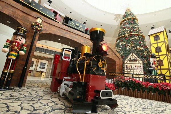 圓方聖誕火車主題佈置 (來源: ELEMENTS圓方Facebook專頁)