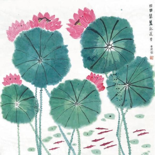 港湾豪庭广场 大型水墨画花灯展览