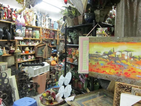 店內放著各式各樣稀奇古怪的珍品。