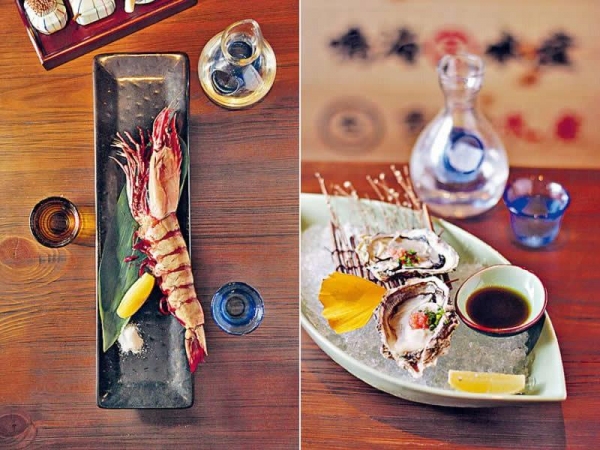 特大海老原始燒($330)/ 惠比壽生蠔($35/隻)