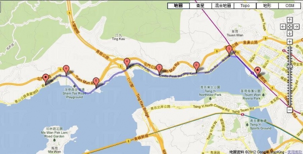 這 7 km 路線斜路灣道兼備,屬中級難度。