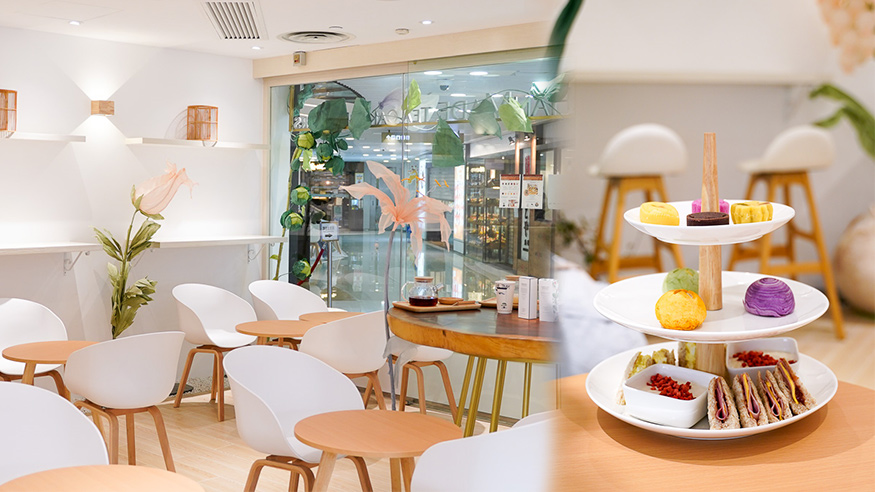 銅鑼灣美食 人氣日式茶室銅鑼灣開新店夢幻花主題cafe 嘆花茶蛋糕 迷你牛角酥 港生活 尋找香港好去處