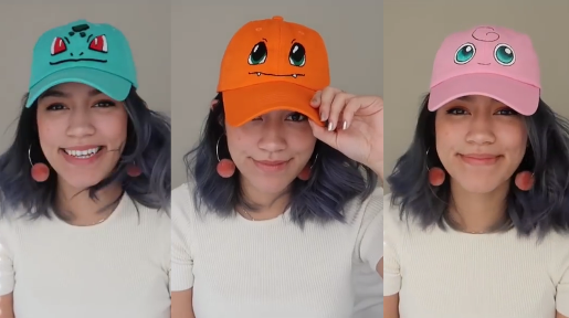 可愛糖果色Pokémon帽　3種整法自己都整到