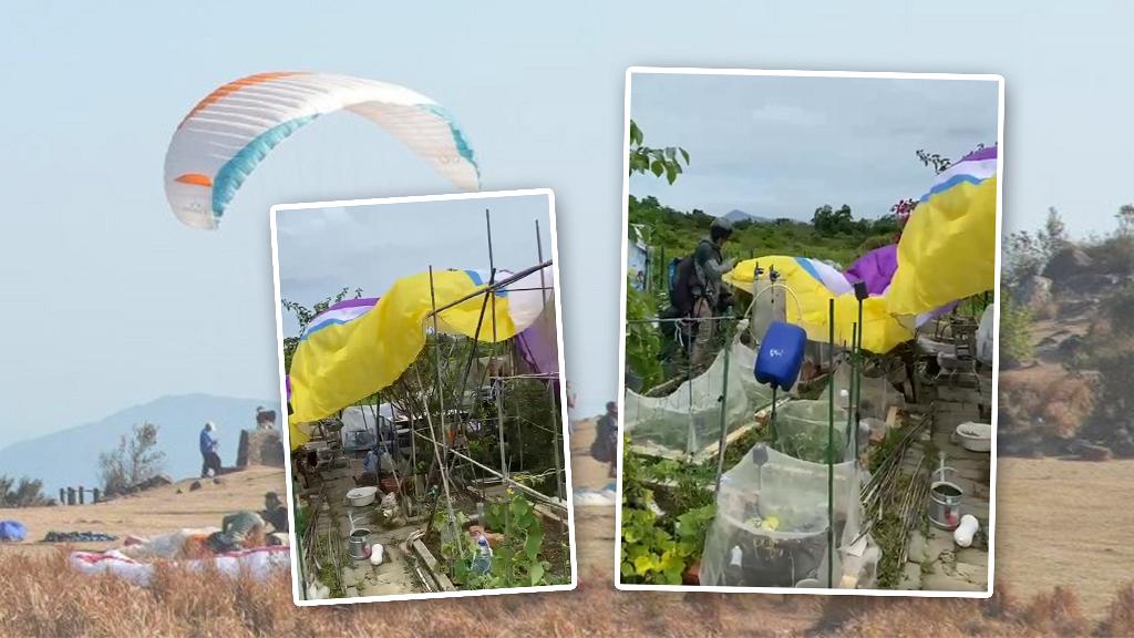 滑翔傘「空降」西貢農莊踩爛農作物欲賠$500了事 目擊者：一日幾十架降落必有意外